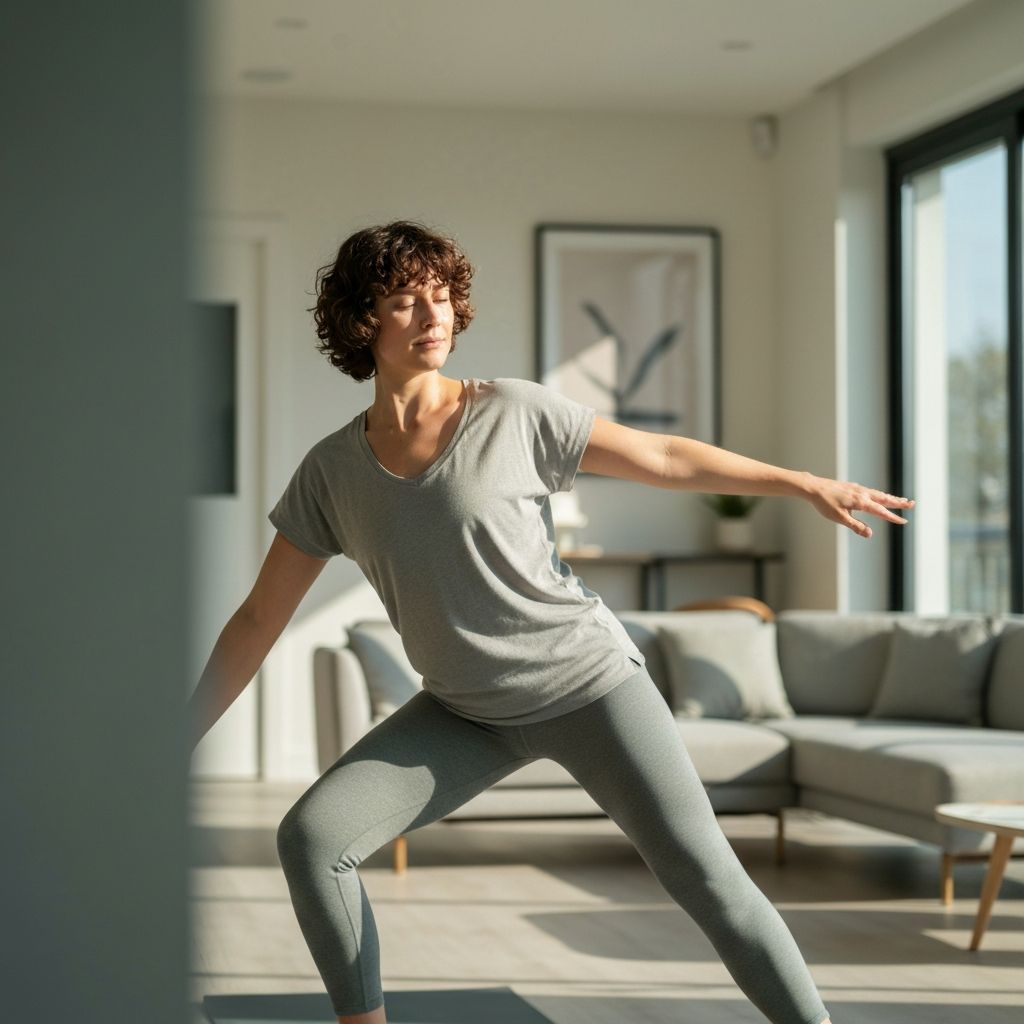Person practicing mindful movement